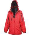 RS400F R400F Result Ladies Journey 3-in-1 Jacket with Soft Shell Inner Red / Black colour image
